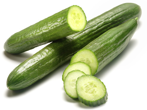 Whole, Half, and Sliced Hothouse Cucumbers
