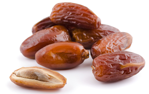Dates Whole and Cut in Half