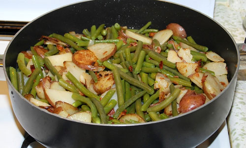 Green Beans, Potatoes, and Bacon