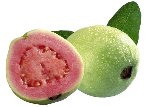 Guava Whole and Half With Leaves