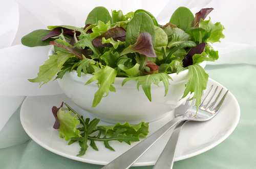 Variety of Lettuces in a Bowl
