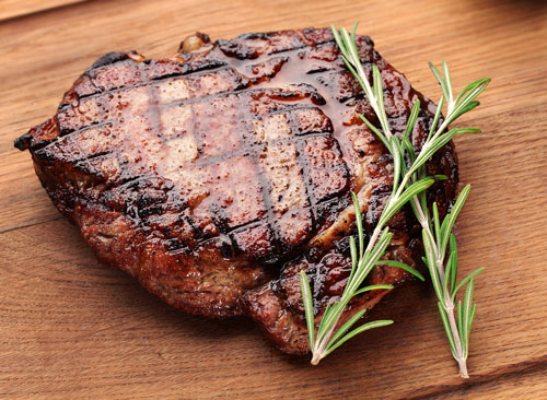 Grilled Beef Steak With Rosemary